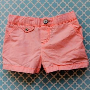 Coral cotton shorts